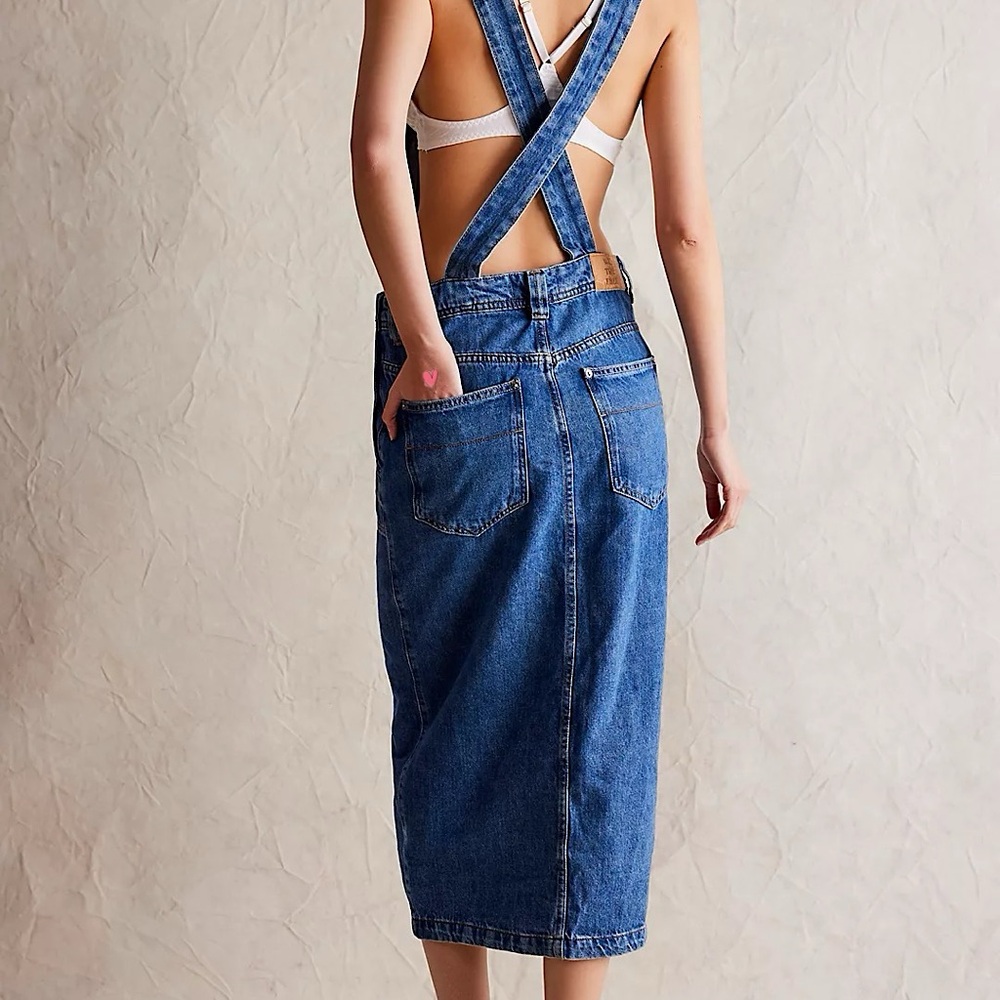 NEW Free People We The Free Bardot Denim Skirtall - Picture 13 of 14